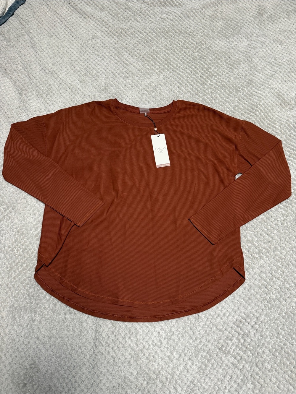 CALIA by Carrie Underwood burnt orange long sleeve shirt L large NWT